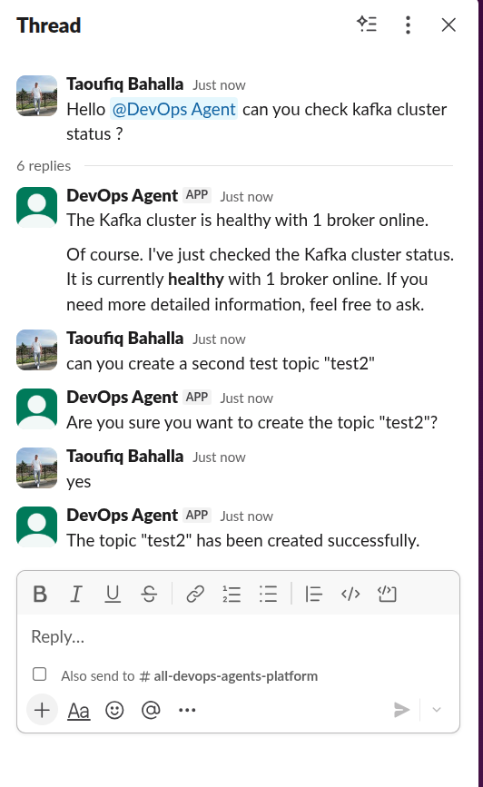 Slack Bot Thread